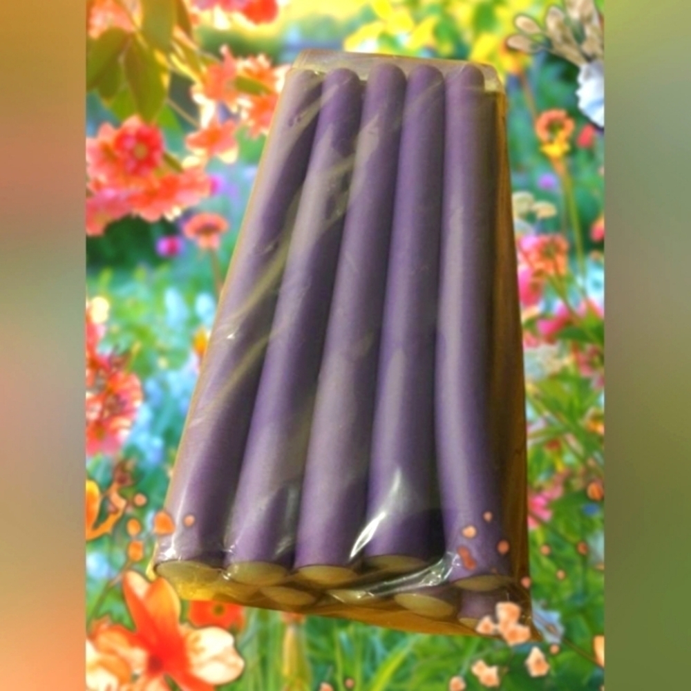 Hair Rollers Soft Flexible Purple Curling New - Picture 2 of 3